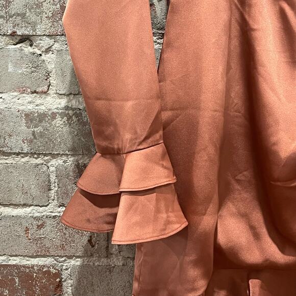 NEW Majorelle Nelly Mini Dress in Terracotta Brown Size Small - Picture 4 of 11